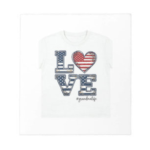 Patriottische oma leven liefde vintage shirt ontwe notitieblok