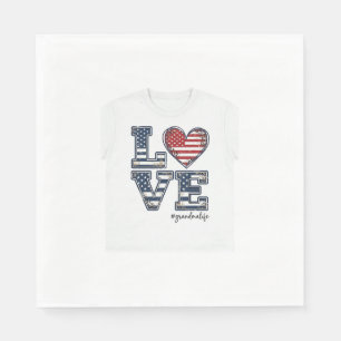 Patriottische oma leven liefde vintage shirt ontwe servet