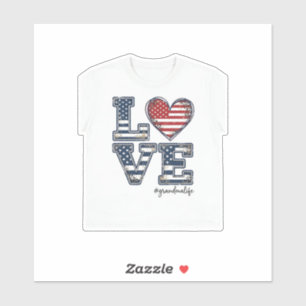 Patriottische oma leven liefde vintage shirt ontwe sticker