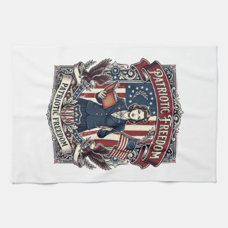 Patriottische Onderwijs Vector Grafische T-shirt_1 Theedoek