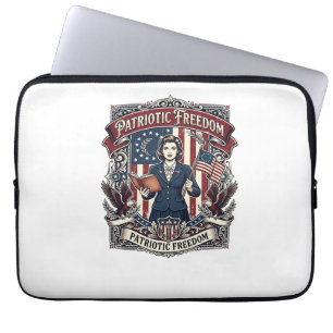 Patriottische Onderwijzer Vector Grafische T-shirt Laptop Sleeve