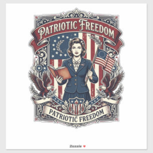 Patriottische Onderwijzer Vector Grafische T-shirt Sticker