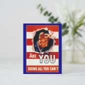  patriottische oom Sam Briefkaart (Staand voorkant)