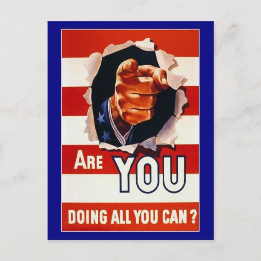  patriottische oom Sam Briefkaart (Voorkant)