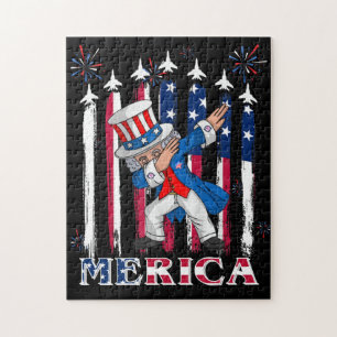 Patriottische oom Sam Dabbing, 4 juli Legpuzzel
