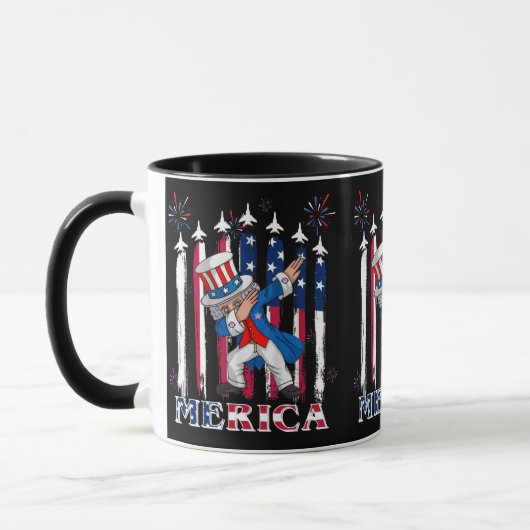 Patriottische oom Sam Dabbing, 4 juli Mok (Links)