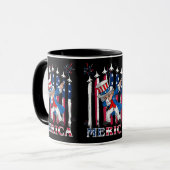 Patriottische oom Sam Dabbing, 4 juli Mok (Voorkant links)
