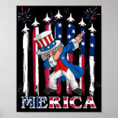 Patriottische oom Sam Dabbing, 4 juli Poster (Voorkant)