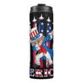 Patriottische oom Sam Dabbing, 4 juli Thermosbeker (Voorkant)