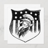 patriottische oom Sam en Amerikaanse vlag (Voorkant / Achterkant)