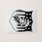  patriottische oom Sam en Amerikaanse vlag Legpuzzel (Horizontaal)