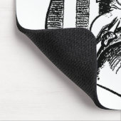 patriottische oom Sam en Amerikaanse vlag Muismat (Hoek)