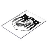 patriottische oom Sam en Amerikaanse vlag Notitieboek (Linkerzijde)