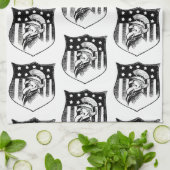 patriottische oom Sam en Amerikaanse vlag Theedoek (Gevouwen)