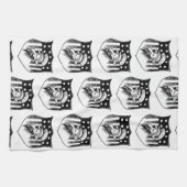 patriottische oom Sam en Amerikaanse vlag Theedoek (Horizontaal)