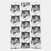 patriottische oom Sam en Amerikaanse vlag Theedoek (Verticaal)