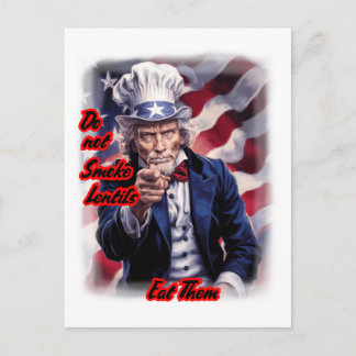 Patriottische Oom Sam geeft een goed advies over e Feestdagenkaart