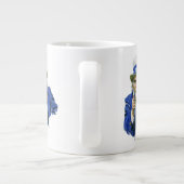 Patriottische oom Sam met Star-Pet en -Pistool Extra Grote Mok (Achterkant)