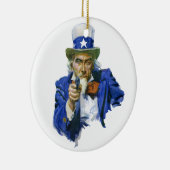  Patriottische oom Sam met Star-Pet en -Pistool Keramisch Ornament (Rechts)