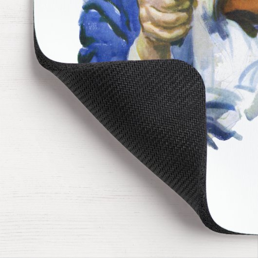  Patriottische oom Sam met Star-Pet en -Pistool Muismat (Hoek)