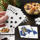 Patriottische oom Sam met Star-Pet en -Pistool Pokerkaarten (Insitu)