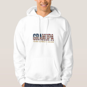 Patriottische Opa Held Beschermer Legende Vector O Hoodie