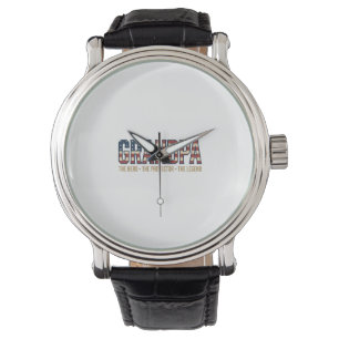 Patriottische Opa Held Beschermer Legende Vector O Horloge