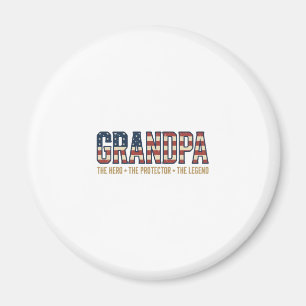 Patriottische Opa Held Beschermer Legende Vector O Magneet