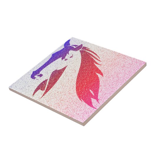 Patriottische paarden Sparkle Ceramic Tile Tegeltje (Zijkant)