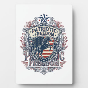 Patriottische paardenliefhebber vector grafische T Fotoplaat
