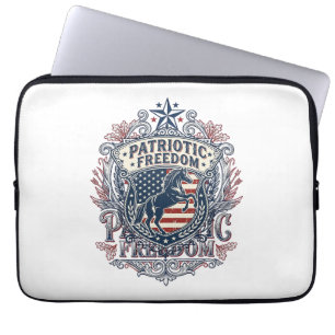 Patriottische paardenliefhebber vector grafische T Laptop Sleeve