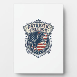 Patriottische paardenranch-moeder vector grafische fotoplaat