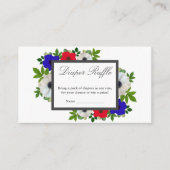 Patriottische Panda Anemone Baby shower Diaper Raf Informatiekaartje (Voorkant)