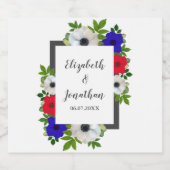 Patriottische Panda Anemone Wedding Bier Etiket (Enkel label)