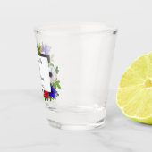 Patriottische Panda Anemone Wedding Shot Glas (Rechts)