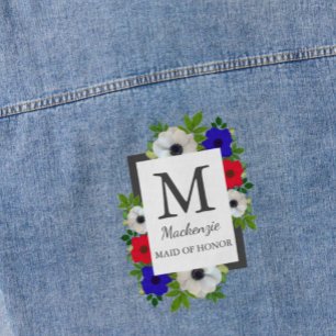 Patriottische Panda-Anemoon Bruiloft Denim Jacket