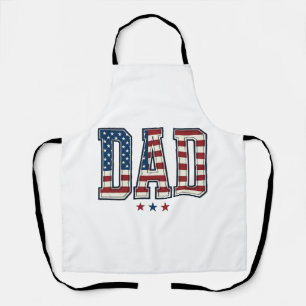 Patriottische Papa Amerikaanse Vlag Vintage Vector Schort