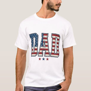 Patriottische Papa Amerikaanse Vlag Vintage Vector T-shirt