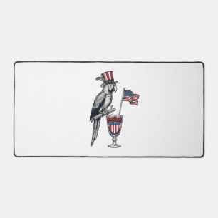 Patriottische Papegaai Cocktail Vintage Vector Ont Bureaumat