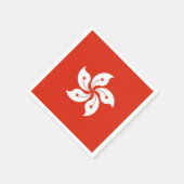 Patriottische papieren servetten met Hong Kong vla (Hoek)