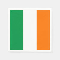 Patriottische papieren servetten met Ierse vlag