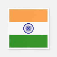 Patriottische papieren servetten met Indiase vlag