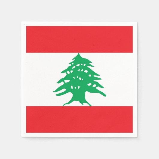 Patriottische papieren servetten met Libanese vlag (Voorkant)