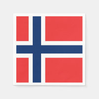 Patriottische papieren servetten met Noorse vlag