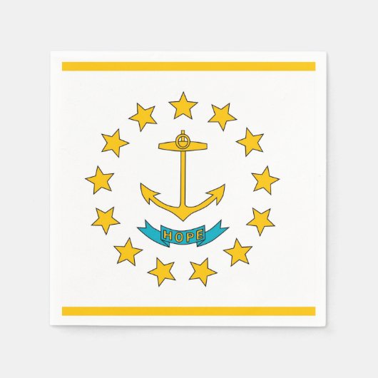 Patriottische papieren servetten met Rhode Island  (Voorkant)