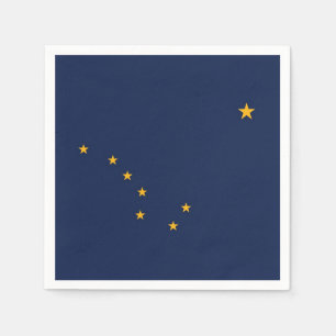 Patriottische papieren servetten met vlag van Alas