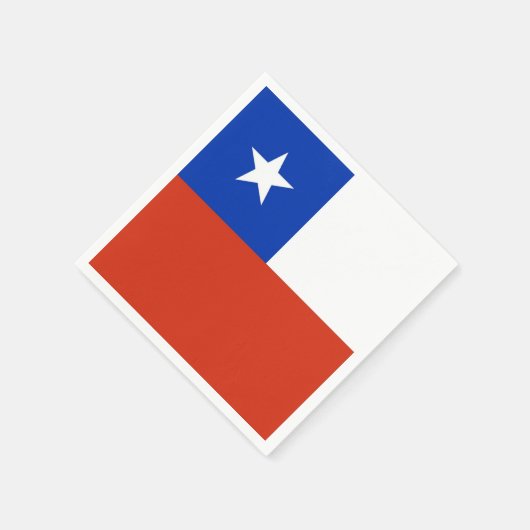 Patriottische papieren servetten met vlag van Chil (Hoek)