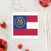 Patriottische papieren servetten met vlag van Geor (Insitu)