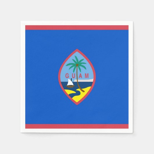 Patriottische papieren servetten met vlag van Guam (Voorkant)