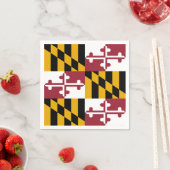 Patriottische papieren servetten met vlag van Mary (Insitu)